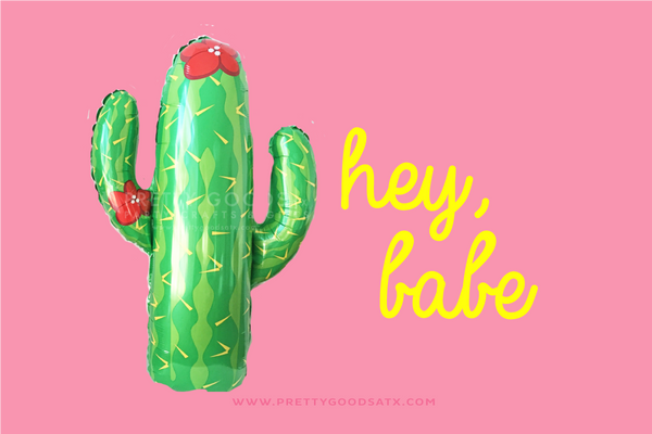 Giant cactus balloon, fiesta balloons, final fiesta decor – Pretty Goods ATX