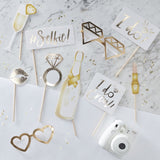 GOLD FOILED PHOTO BOOTH PROPS - I DO CREW