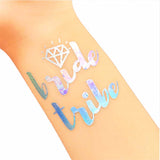 Bride Tribe Iridescent temporary tattoo