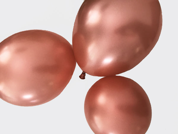 Bachelorette Balloons Rose Gold KIT, Chrome balloons